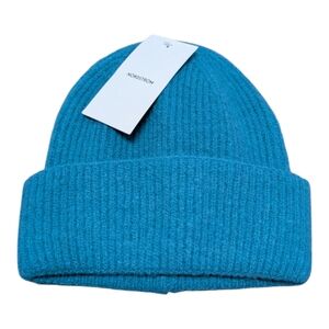 Nordstrom Teal Ribbed Beanie